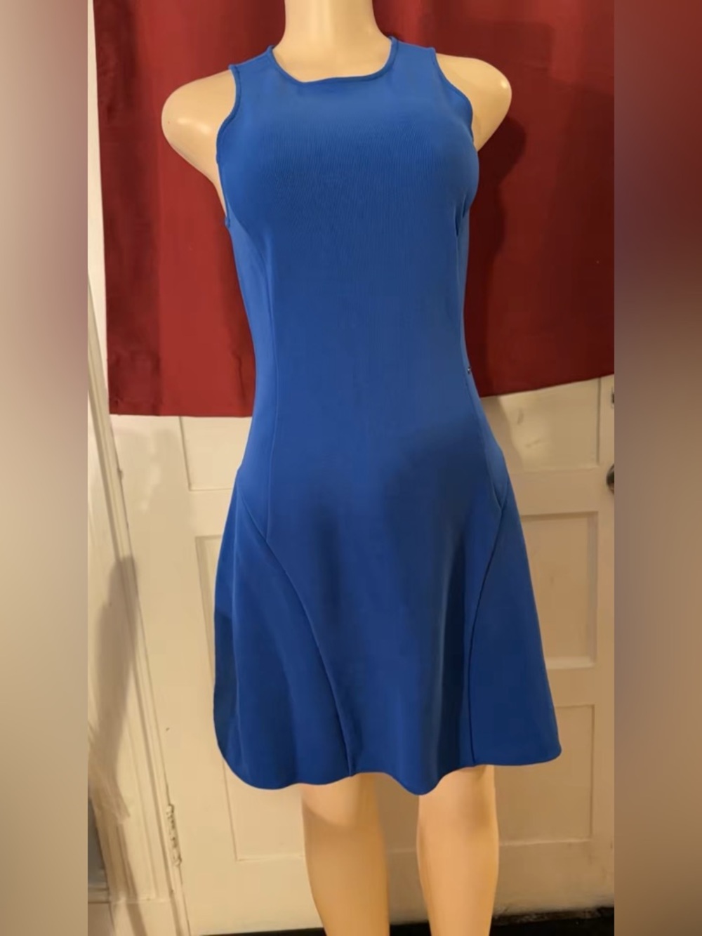 Giorgio Armani Royal Blue Sleeveless A-Line Mini Dress